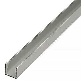 Stabilit U-profil (D x Š x V: 2.000 x 15 x 15 mm, Debljina: 1,5 mm, Aluminij, Eloksirano)