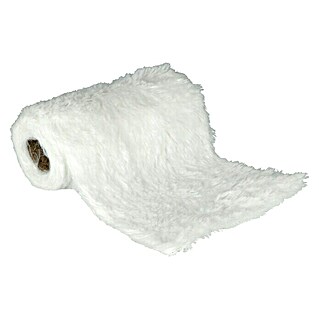 Dekostoff Plüsch (Weiß, 250 x 12 cm, 100 % Polyester)