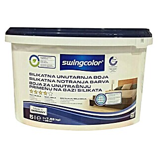swingcolor Boja za zidove na bazi silikata (Bijele boje, 5 l)