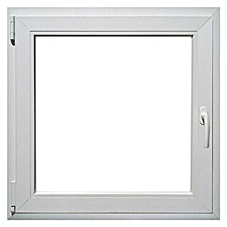 PVC prozor s kvakom (Š x V: 80 x 80 cm, DIN lijevo, Bijele boje)