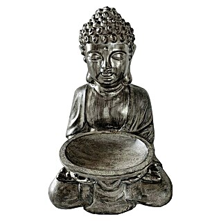 Dekofigur Buddha (L x B x H: 30 x 25 x 45 cm, Grau, Magnesia)