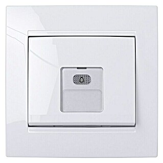 Elektro Material Tipkalo za svjetlo Gea (Bijele boje, Podžbukno, IP20)