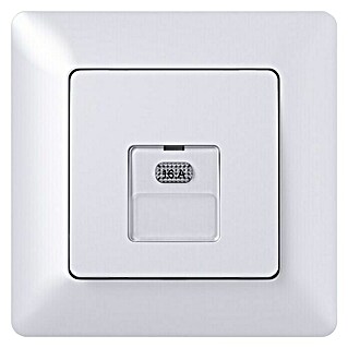 Elektro Material Prekidač s kontrolnom žaruljom Mikro (Bijele boje, Podžbukno, IP20)