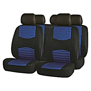 Set presvlaka za automobilska sjedala (Crno-plave boje, 100 % poliester)