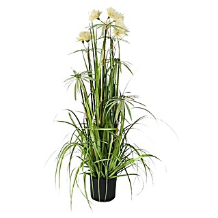 Umjetna biljka Trava (Visina: 120 cm, Bijele boje, Plastika)