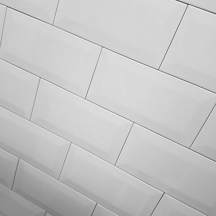 عريضة تذمر مدينة  Zidna pločica Metro (10 x 20 cm, Bijele boje, Sjaj) | BAUHAUS