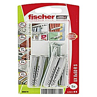 Univerzalne tiple Fischer UX s vijcima (Promjer tiple: 8 mm, Duljina tiple: 50 mm, Sadržaj: 5 kom)