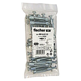Fischer Metalna tipla za šupljine (Ø x D: 12 x 52 mm, Dubina bušenja: 62 mm, 20 kom)
