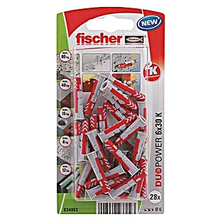 Fischer Duopower Asortiman tipli (Promjer tiple: 6 mm, Duljina tiple: 30 mm, 28 kom, Najlon)