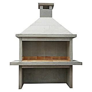 Kamin za roštiljanje glatki beton (Dimenzija ložišta: 140 x 65 cm)