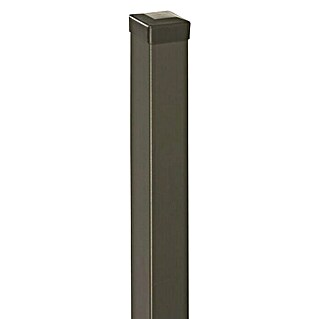 Polbram Stup za ograde (Visina: 200 cm, Sive boje, Metal)