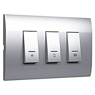 Elektro Material Prekidač za kupaonicu Modys (Sive boje, Podžbukno, IP20)
