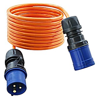 Produžni kabel s utikačem i natikačem (Narančaste boje, 10 m)
