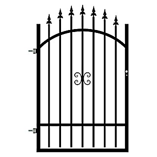 Polbram Vrtna vrata za ogradu Monica lijeva (Š x V: 90 x 150 cm, Crne boje)