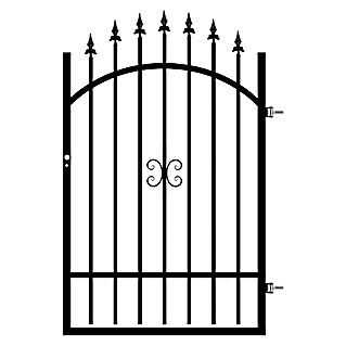 Polbram Vrata za ogradu Monica desna (90 x 150 cm, Crne boje, Metal)