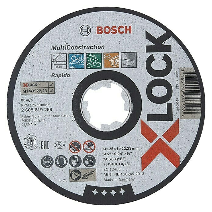 Bosch Professional X-Lock Rezni disk (125 mm, Prikladno za: Metal)