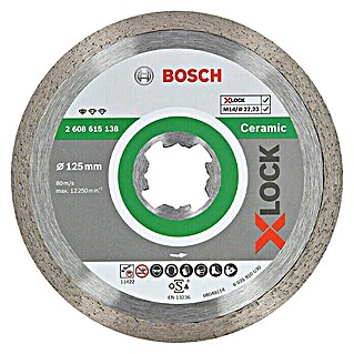 Bosch Professional X-Lock Dijamantna rezna ploča Standard for Ceramic (Promjer rezne ploče: 125 mm, Prikladno za: Keramika)
