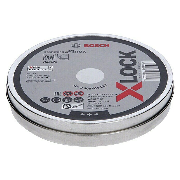 Bosch Professional X-Lock Rezni disk (Promjer rezne ploče: 125 mm, Debljina plohe: 1 mm, Prikladno za: Metal)