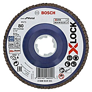 Bosch Professional X-Lock Rezni disk (Nazubljena ploča, Ravni oblik, Promjer rezne ploče: 125 mm, Prikladno za: Metal, Granulacija: 80)