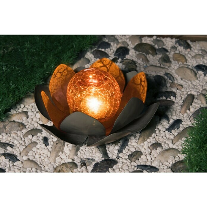 Globo Solarna ukrasna LED svjetiljka (Siva, Ø x V: 25 x 9 cm)