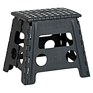 Zeller Present Sklopivi stolac (D x Š x V: 37 x 30 x 32 cm, Opteretivost: 150 kg, Plastika, Crne boje)