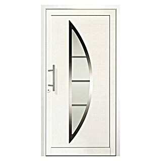 RORO PVC ulazna vrata Hera (110 x 210 cm, DIN lijevo, Bijele boje)