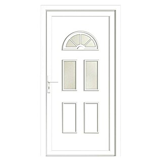 RORO PVC ulazna vrata BAZ 1560 (D x Š x V: 70 x 1.000 x 2.100 mm, DIN lijevo, Bijele boje)