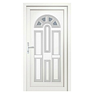 RORO PVC ulazna vrata BAZ 1700 (D x Š x V: 70 x 1.000 x 2.100 mm, DIN lijevo, Bijele boje)