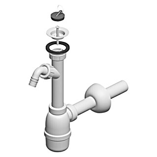 LIV Sifon za sudoper s priključkom za perilicu posuđa (Polipropilen, 32 mm)