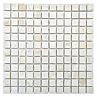 Mosaikfliese Quadrat Uni MOS TN23W (30,5 x 30,5 cm, Cremeweiß, Matt)