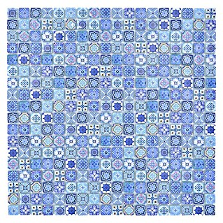 Mosaikfliese Quadrat Crystal XCM RB33 (30 x 30 cm, Blau, Matt)