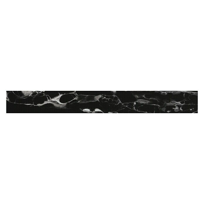 Feinsteinzeug Bordüre Levante Nero Listello Schwarz mit Blumenranken 5cm x 60cm 