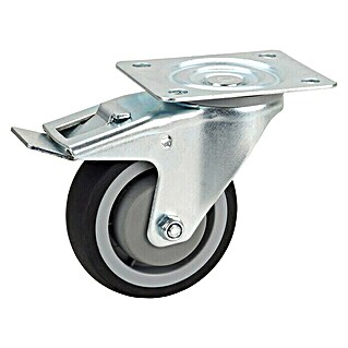 Dörner & Helmer Zakretni kotač za transportna kolica (Promjer kotačića: 100 mm, Nosivost: 120 kg, S pločom i zaustavnikom)