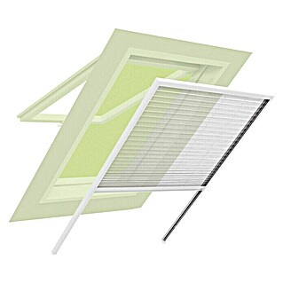 Easy Life Dachfensterplissee (B x H: 130 x 160 cm, Farbe Rahmen: Weiß, Farbe Gewebe: Anthrazit)