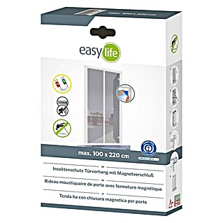 Easy Life Insektenschutzvorhang Premium (B x H: 100 x 220 cm, Weiß, Magnetbefestigung)