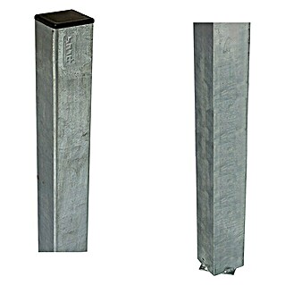 Plus Zaunpfosten (186 cm x 45 mm x 45 mm, Silber, Stahl)