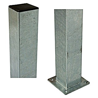 Plus Zaunpfosten (150 cm x 80 mm x 80 mm, Stahl, Silber)