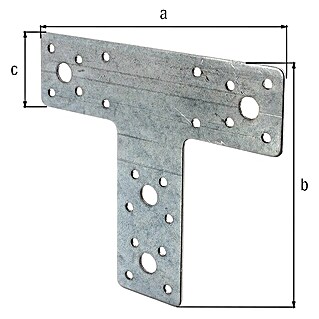 GAH Alberts Pletina de ensamblaje (20/4 agujeros, L x An x Al: 142 x 160 x 5 mm, Galvanizado Sendzimir)