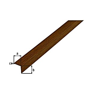 GAH Alberts Perfil angular (L x An x Al: 2.600 x 20 x 20 mm, Espesor: 1,5 mm, PVC, Roble)