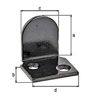 GAH Alberts Tope de cierre para postigos (L x Al: 28 x 30 mm, Negro)