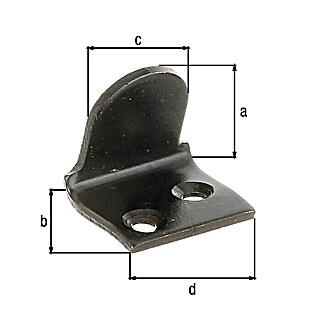 GAH Alberts Tope de cierre para postigos (L x Al: 26 x 28 mm, Negro)