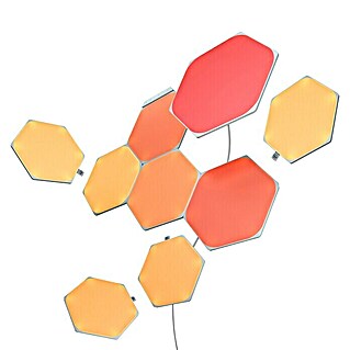 Nanoleaf LED-Panel Hexagon 9er Starter Set 2. Generation (L x B x H: 23 x 20 x 0,6 cm, Weiß, RGBW)