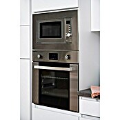 Respekta Premium Küchenzeile GLRP335HWGGKE (Breite: 335 cm, Mit Elektrogeräten, Grau Hochglanz)