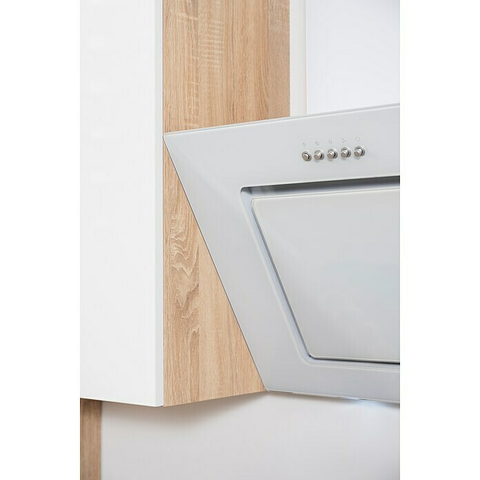 Respekta Premium Küchenzeile GLRP280HESWM (Breite: 280 cm, Mit Elektrogeräten, Weiß matt)
