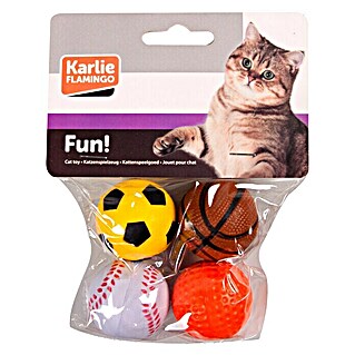 Karlie Katzenspielzeug Ball-Set (Moosgummi, 4 Stk.)