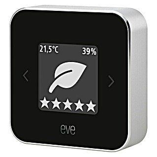 Eve Luftqualitätsmonitor Room (Silber, Digitales Display, 54 x 54 x 15 mm, Apple HomeKit)