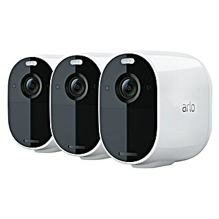 Arlo Überwachungskamera Essential 3er Set (1.080 Pixel (Full HD), Erfassungswinkel: 130 °, Weiß, 3 Stk.)