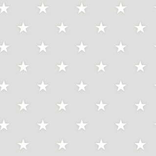 Papel pintado Estrellas (Blanco/gris, Motivo decorativo, 10 x 0,53 m)