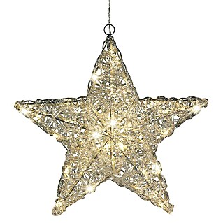 Estrella LED (Para interior, Altura: 40 cm, Blanco)