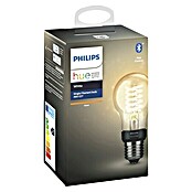 Philips Hue Bombilla LED (E27, 7 W, Blanco cálido, Intensidad regulable, Forma de pera)